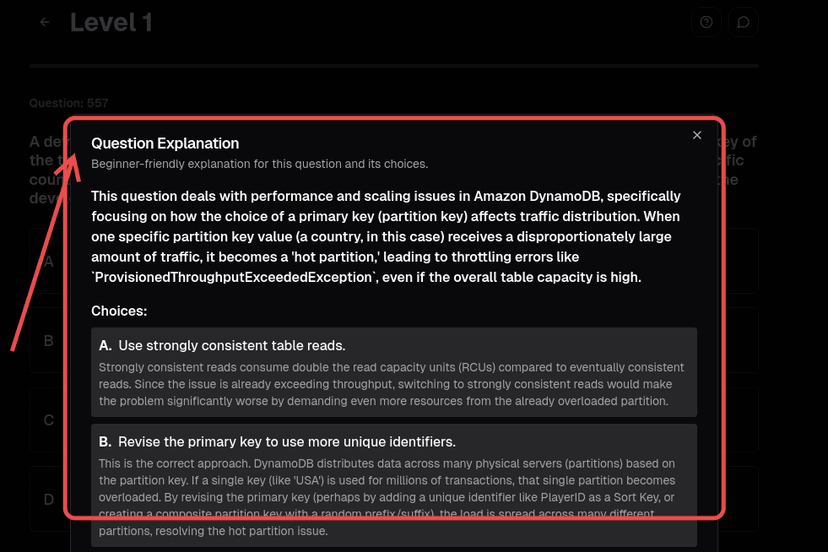 AI explanation feature